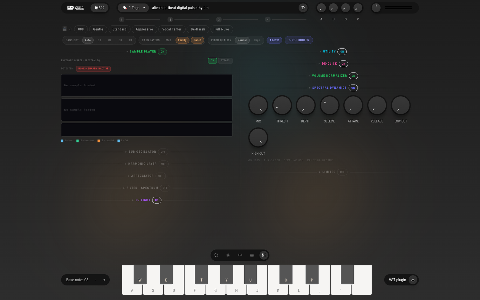 AI Synthesizer app interface